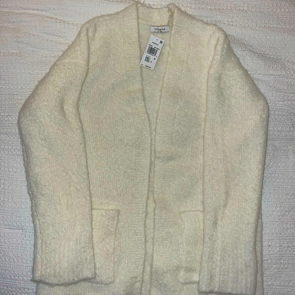 White Soft Cardigan M